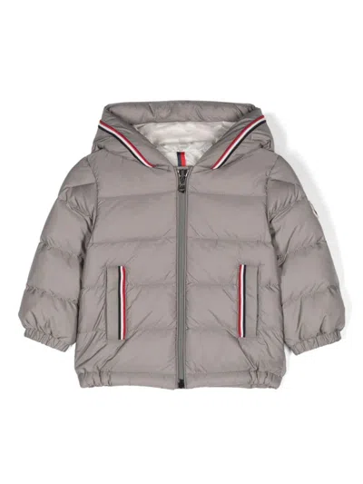 Moncler Kids' Gray Down Jacket Baby Unisex In Grey