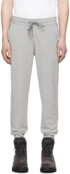 Moncler Gray Drawstring Track Pants In Grey Melange 986