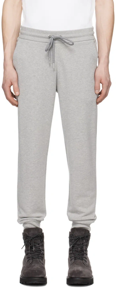 Moncler Gray Drawstring Track Pants In Grey Melange 986