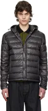 Moncler Gray Gliere Hooded Short Down Jacket In 946 - Iron
