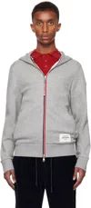 Moncler Gray Zip-up Hoodie In 985-cool Gray Melang