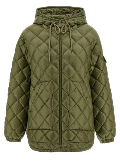 Moncler Diamond Quilting Down Jacket In Green