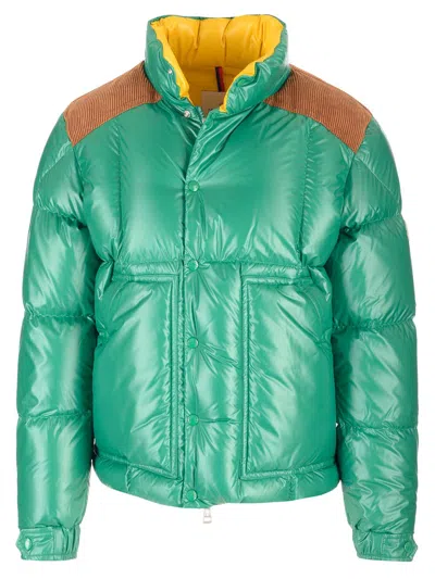 Moncler Ain Short Down Jacket In Green