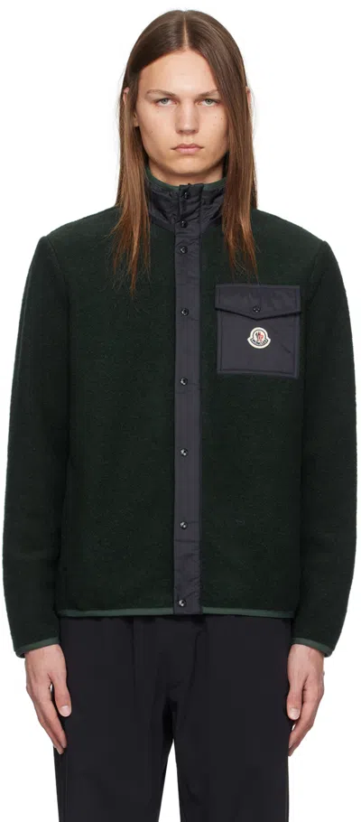 Moncler Green Aperta Jacket In 864 - Dark Forest