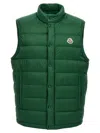 Moncler Piumino Smanicato Barthe In Nylon Verde Scuro  Uomo In Green