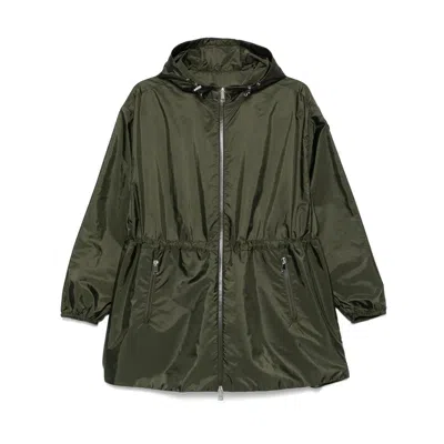 Moncler Green Coats - Trench & Raincoats Women