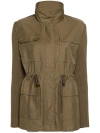 Moncler Cotton Panel Cardigan In Grün