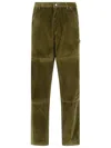 Moncler Corduroy Pants Featuring Pockets In Green