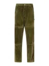 Moncler Corduroy Pants Featuring Pockets In Green