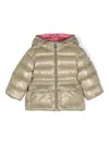 Moncler Adriel Down Jacket For Baby Girl With Logo In Green
