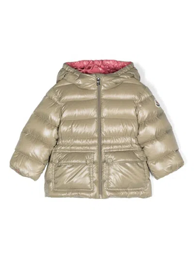 MONCLER GREEN DOWN JACKET BABY GIRL