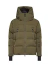 Moncler Nylon Down Jacket Featuring Adjustable Elements In Green