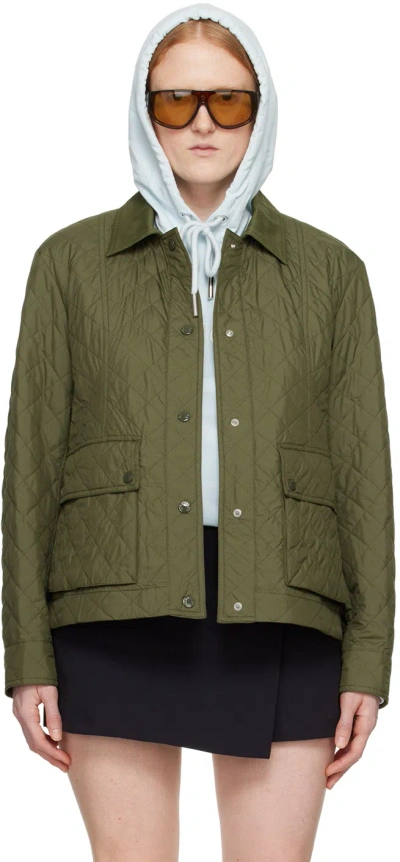 Moncler Women's Galene Techno Fabric Jacket In Green