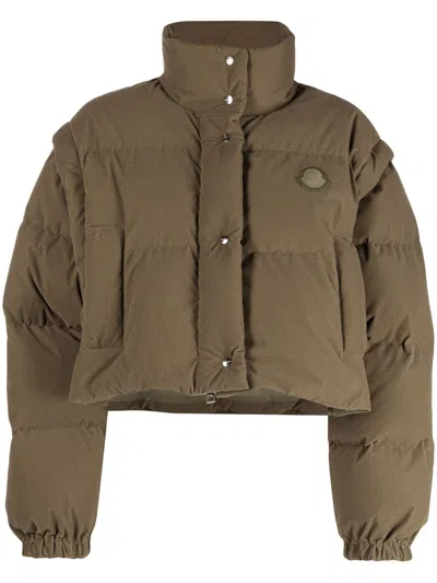 MONCLER GRENADELLE CONVERTIBLE PUFFER JACKET - WOMEN'S - COTTON/POLYESTER/POLYAMIDE/FEATHER