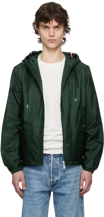 Moncler Green Grimpeurs Hooded Windbreaker Jacket In 866 - Bistro Green