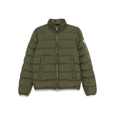 Moncler Military Green Polyester Baudinet Down Jacket