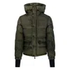 Moncler Grenoble Short Down Jacket With Hood In Green