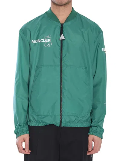 Moncler Green Logo Bomber Jacket