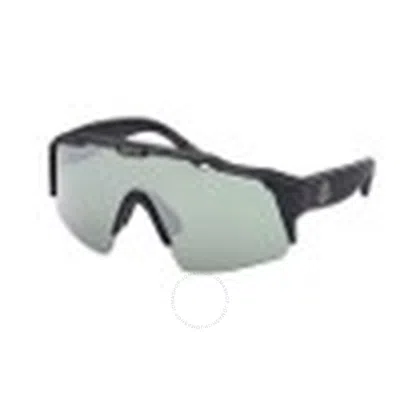 Moncler Green Mirror Shield Men's Sunglasses Ml0270-k 02q 00 In Black / Green