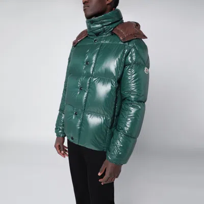 Moncler Green Nylon Laqué Down Jacket
