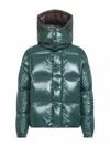 Moncler Parana Glossy Hooded Short Down Jacket Clothing In Multi