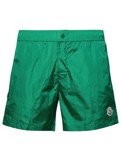 MONCLER MONCLER GREEN POLYAMIDE SWIMSUIT MAN