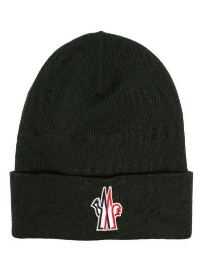MONCLER GREEN PURE WOOL HAT