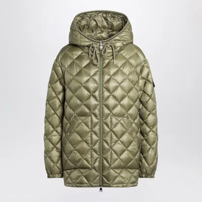 Moncler Green Quilted Jacket In Nylon