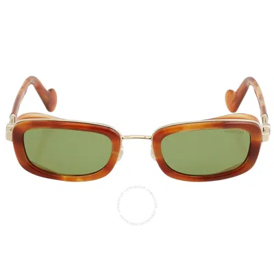 Moncler Green Rectangular Men's Sunglasses Ml0127 53n 52