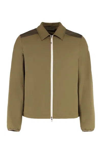 MONCLER GREEN REGULAR SOLID SHIRT
