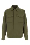 Moncler Raquille Jacket Polyester Blend Collared Design In Green