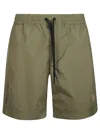 Moncler Nylon Green Shorts In Green