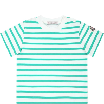 Moncler Green T-shirt For Baby Boy With Logo