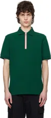 Moncler Cotton Zip-up Polo Shirt In 875