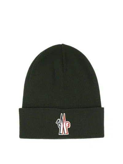 Moncler Green Tricot Beanie For Men
