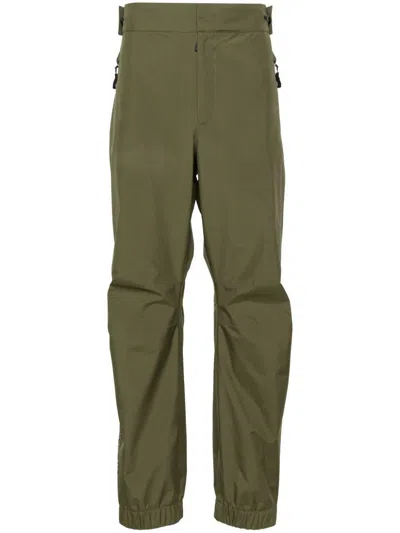 Moncler Khaki Waterproof Trousers In Green