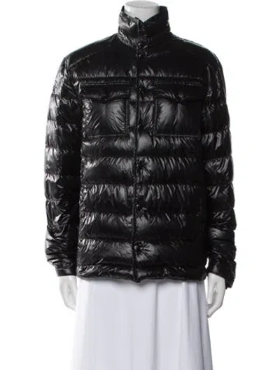 Pre-owned Moncler Gregoire Nylon Down Jacket In Black