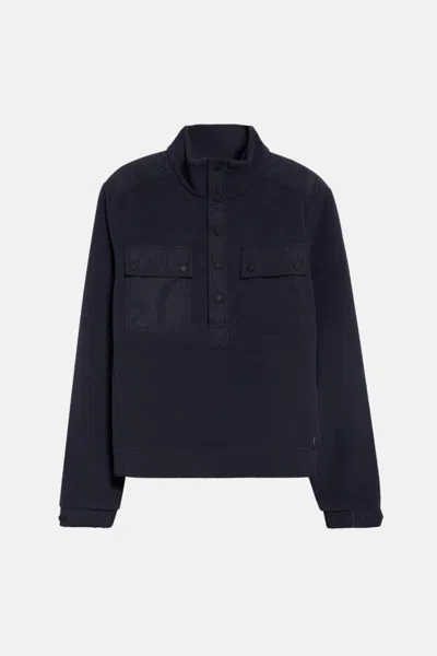 Moncler Grenoble 1/4 Zip Sweatshirt In Blue