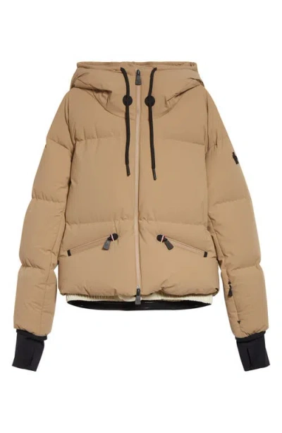 Moncler Grenoble Allesaz Hooded Down Puffer Jacket In Brown