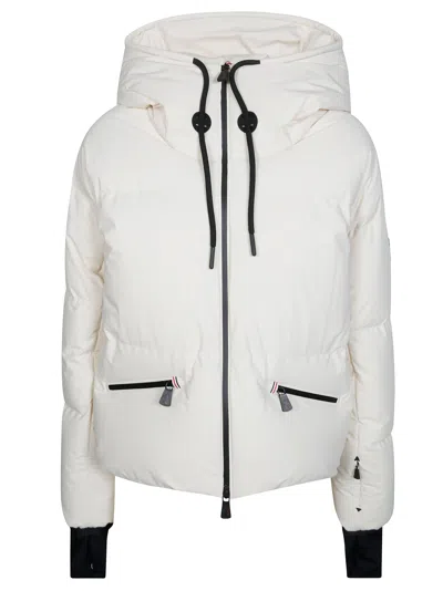 Moncler Grenoble Allisez Mini Bomber Jacket For Women In Bianco