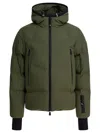 Moncler Ski Jacket With Hood And Pockets In Green
