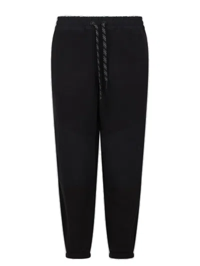 Moncler Apres Ski Panelled Drawstring Trousers In Black