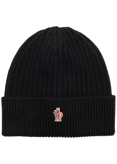 MONCLER MONCLER GRENOBLE APRÈS-SKI RIBBED WOOL BEANIE