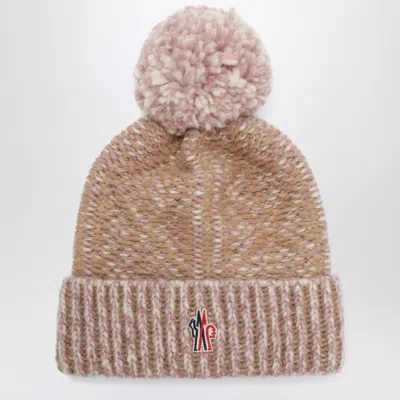 Moncler Grenoble Argyle-pattern Beanie In Wool And Alpaca Blend In Brown
