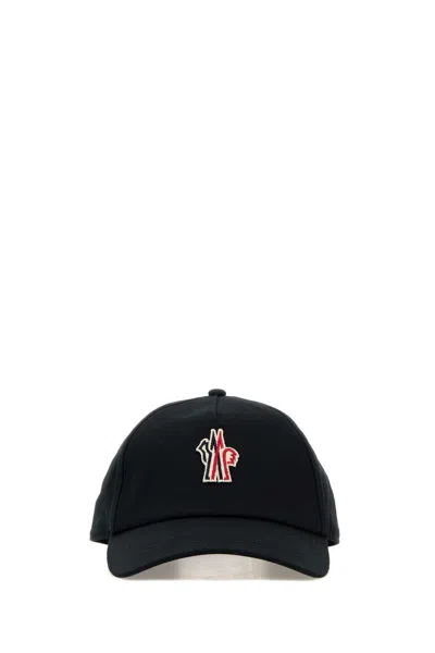 Moncler Grenoble Baseball Logo-embroidered Cotton Baseball Cap In Black
