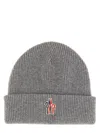 Moncler Grenoble Women Beanie Hat With Logo In Grey