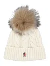 Moncler Grenoble Beanie Pon Pon In Neutral