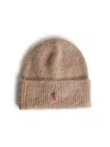 Moncler Grenoble Beige Alpaca And Wool Tricot Beanie In Brown