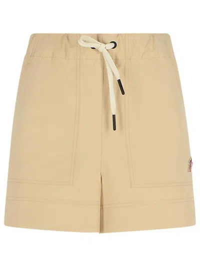 MONCLER MONCLER GRENOBLE BEIGE POLYESTER SHORTS