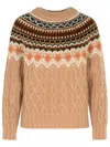 Moncler Crew Neck Sweater In Cream